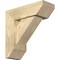 Ekena Millwork Traditional Slat Rough Sawn Bracket w/ Offset Brace, Douglas Fir, 6"W x 16"D x 16"H BKT0604X16X16TRA06RDF - alternate 1